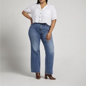 Silver Jean Co Highly Desirable High Rise Trouser Leg Jeans Plus Size